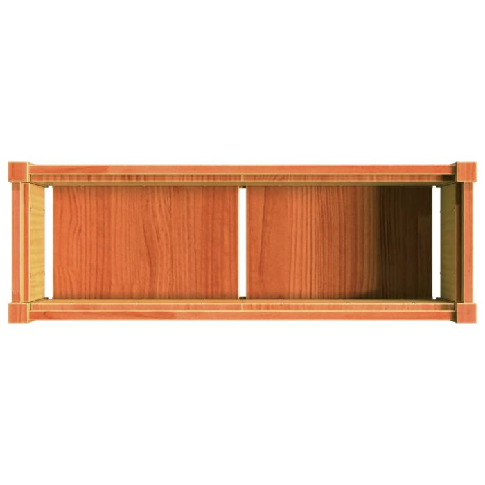 Jardinière cire marron 90x31x31 cm bois de pin massif – Image 6