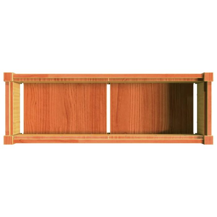 Jardinières 2 pcs cire marron bois de pin massif – Image 7