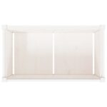Jardinière blanc 90x50x50 cm bois de pin massif – Image 6