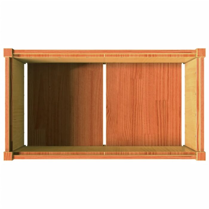 Jardinière cire marron 90x50x50 cm bois de pin massif – Image 6