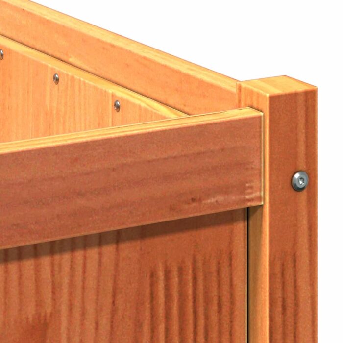 Jardinière cire marron 90x50x50 cm bois de pin massif – Image 7