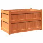 Jardinières 2 pcs cire marron bois de pin massif – Image 3