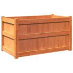 Jardinières 2 pcs cire marron bois de pin massif – Image 6