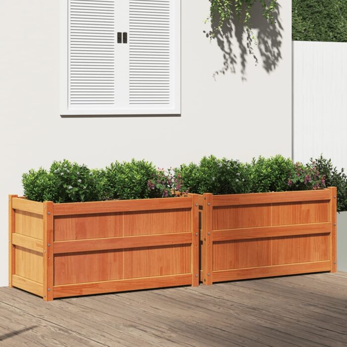 VXL8721012076143_m_en_hd_1.jpg Jardinières 2 pcs cire marron bois de pin massif – Image 1
