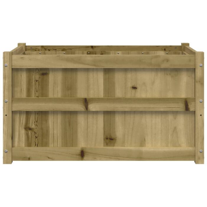Jardinière d'extérieur 90x50x50 cm bois de pin imprégné – Image 3