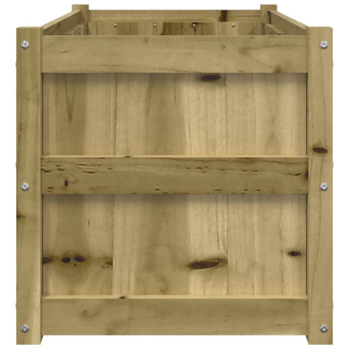 Jardinière d'extérieur 90x50x50 cm bois de pin imprégné – Image 4
