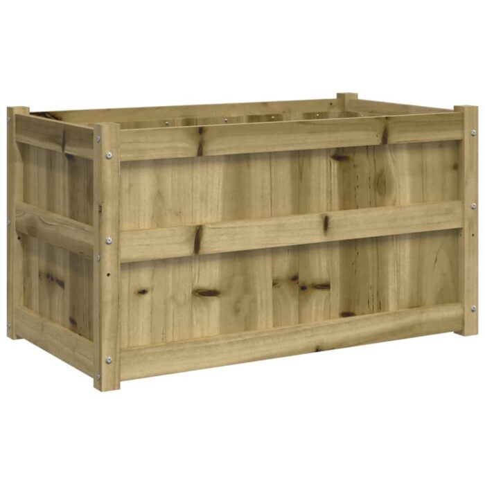 Jardinière d'extérieur 90x50x50 cm bois de pin imprégné – Image 5