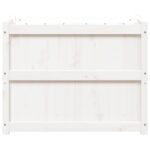 Jardinière blanc 90x50x70 cm bois de pin massif – Image 3