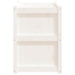 Jardinière blanc 90x50x70 cm bois de pin massif – Image 4