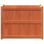 Jardinière cire marron 90x50x70 cm bois de pin massif – Image 3