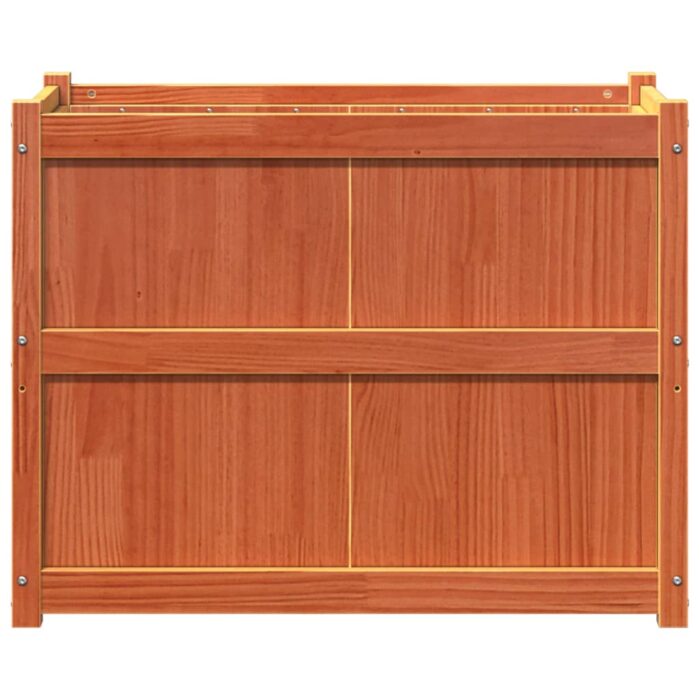 Jardinière cire marron 90x50x70 cm bois de pin massif – Image 3