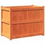 Jardinière cire marron 90x50x70 cm bois de pin massif – Image 5
