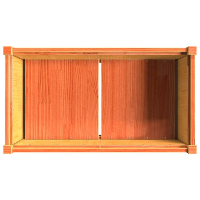 Jardinière cire marron 90x50x70 cm bois de pin massif – Image 6