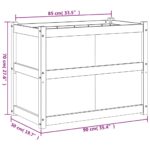 Jardinière cire marron 90x50x70 cm bois de pin massif – Image 9