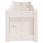 Jardinières 2 pcs blanc bois de pin massif – Image 4
