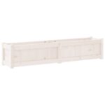 Jardinières 2 pcs blanc bois de pin massif – Image 5