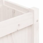 Jardinières 2 pcs blanc bois de pin massif – Image 7