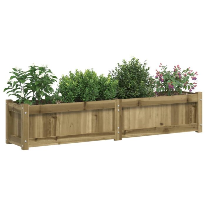 Jardinière 150x31x31 cm bois de pin imprégné – Image 2