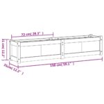 Jardinière 150x31x31 cm bois de pin imprégné – Image 9