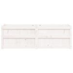 Jardinière blanc 150x50x50 cm bois massif de pin – Image 3