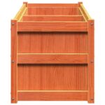 Jardinière cire marron 150x50x50 cm bois de pin massif – Image 4