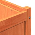 Jardinière cire marron 150x50x50 cm bois de pin massif – Image 7