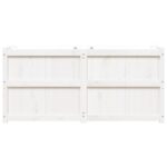 Jardinière blanc 150x50x70 cm bois de pin massif – Image 3