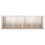 Jardinière blanc 150x50x70 cm bois de pin massif – Image 6