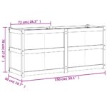 Jardinière cire marron 150x50x70 cm bois de pin massif – Image 9