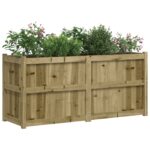 Jardinière 150x50x70 cm bois de pin imprégné – Image 2