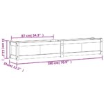 Jardinière 180x31x31 cm bois de pin massif – Image 9