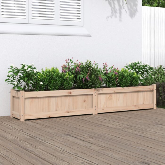 Jardinière 180x31x31 cm bois de pin massif – Image 1
