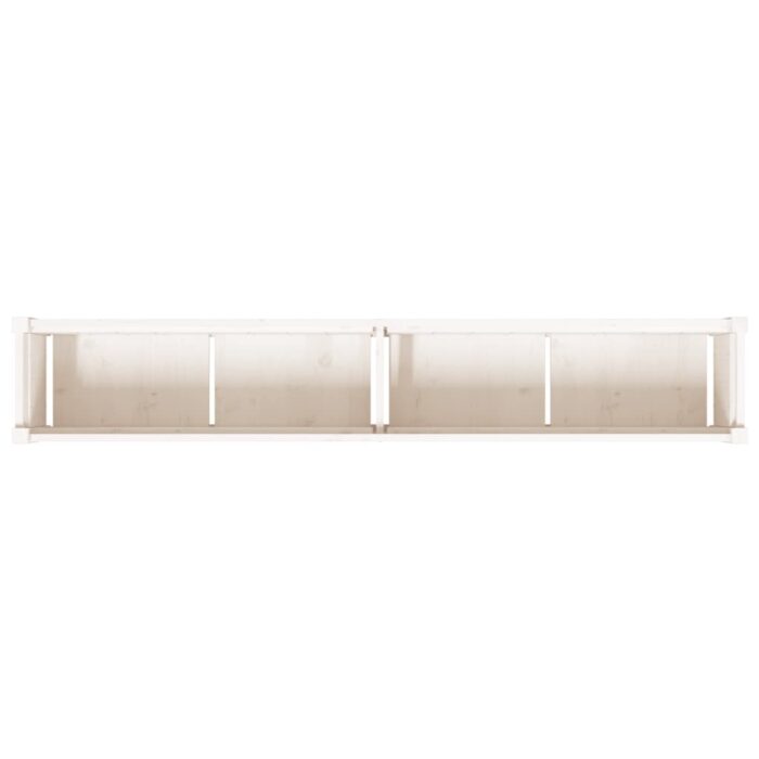 Jardinières 2 pcs blanc bois de pin massif – Image 6