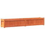 Jardinières 2 pcs cire marron bois de pin massif – Image 3
