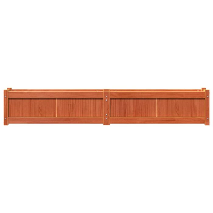Jardinières 2 pcs cire marron bois de pin massif – Image 4