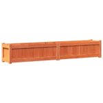 Jardinières 2 pcs cire marron bois de pin massif – Image 6