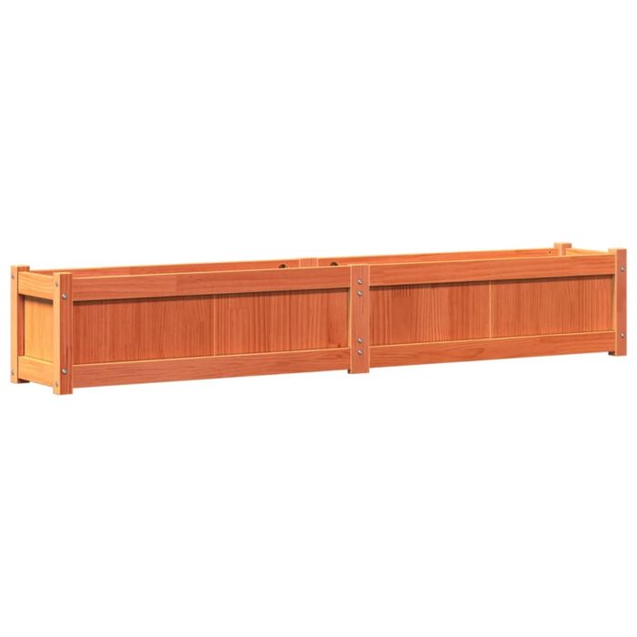 Jardinières 2 pcs cire marron bois de pin massif – Image 6