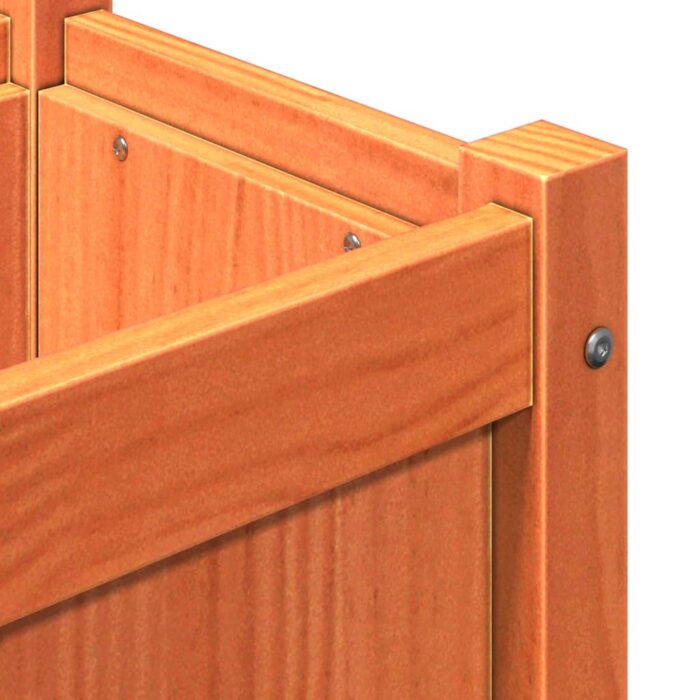 Jardinières 2 pcs cire marron bois de pin massif – Image 8