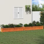Jardinières 2 pcs cire marron bois de pin massif