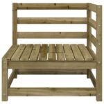 Canapé de jardin 2 places bois de pin imprégné – Image 6