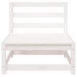 Canapé de jardin 3 places blanc bois de pin massif – Image 4