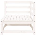 Canapé de jardin 3 places blanc bois de pin massif – Image 6