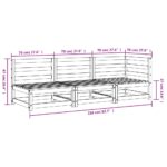 Canapé de jardin 3 places blanc bois de pin massif – Image 8