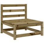 Canapé de jardin sans accoudoirs repose-pieds bois pin imprégné – Image 3