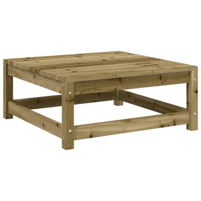 Canapé de jardin sans accoudoirs repose-pieds bois pin imprégné – Image 5
