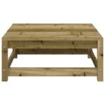 Canapé de jardin sans accoudoirs repose-pieds bois pin imprégné – Image 6