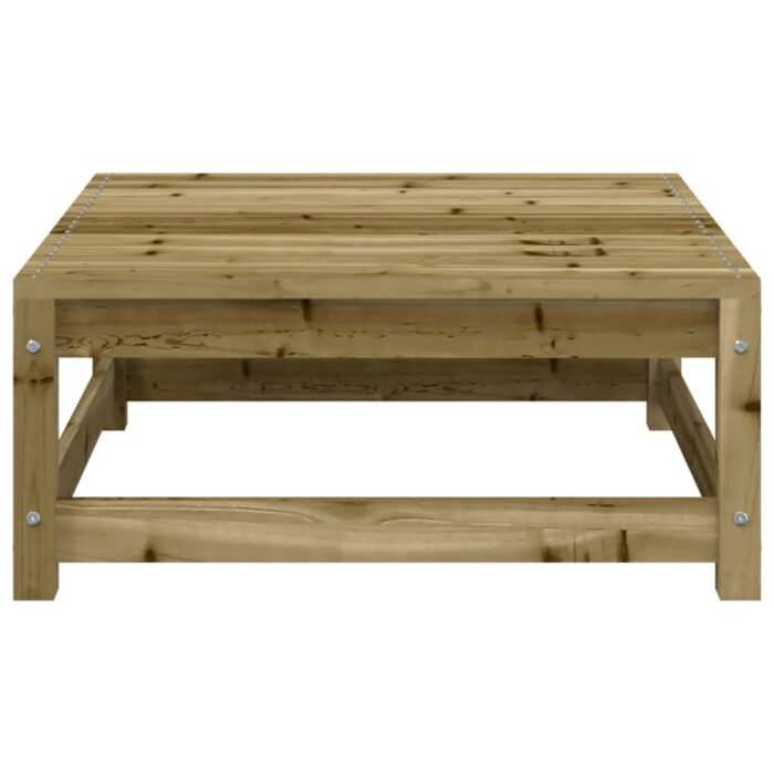 Canapé de jardin sans accoudoirs repose-pieds bois pin imprégné – Image 6