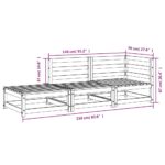 Canapé de jardin repose-pieds 2 places blanc bois massif de pin – Image 10