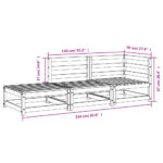 Canapé de jardin et repose-pieds 2 places bois de pin imprégné – Image 10