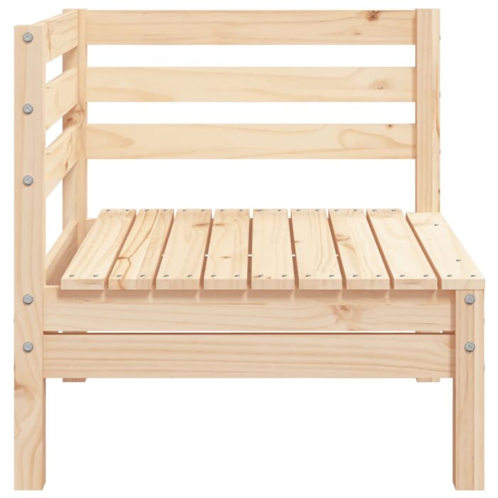 Canapé d'angle de jardin bois de pin massif – Image 3